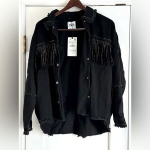 ZARA fringed jacket, NWT, size M